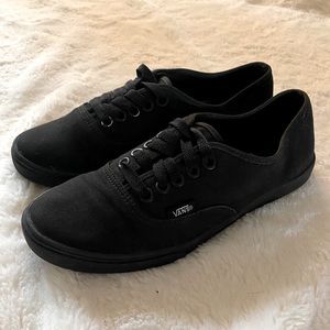 All Black Low Top Vans